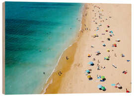 Wood print Summer holidays on the beach in the Algarve