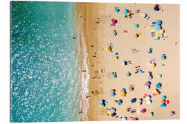 Gallery print Aerial View Of People on Summer Holiday