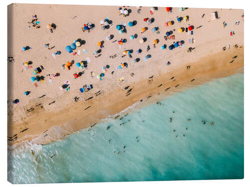 Lærredsbillede Vacationers on the beach in Lagos, Portugal