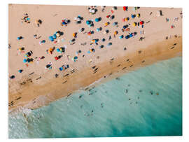 Foam board print Vacationers on the beach in Lagos, Portugal