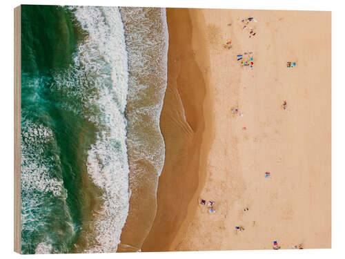 Holzbild Am Strand der Algarve