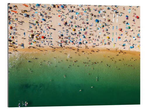 Tableau en plexi-alu Foule sur une plage de sable d'Algarve