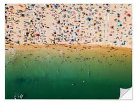 Wall sticker Overcrowded sandy beach of Algarve