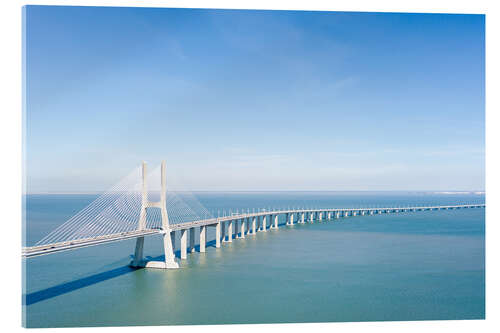 Acrylic print Vasco da Gama bridge to Lisbon