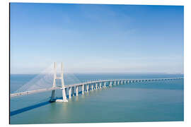 Aluminium print Vasco da Gama bridge to Lisbon