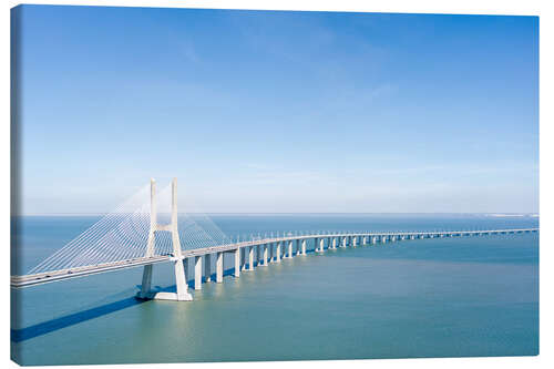 Leinwandbild Vasco da Gama Brücke nach Lissabon