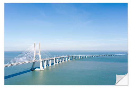 Selvklebende plakat Vasco da Gama bridge to Lisbon