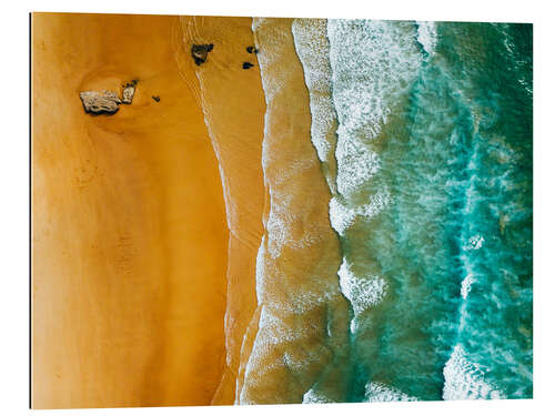 Gallery print Turquoise ocean waves and tropical sand beach