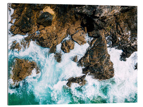 Gallery print Dramatic Ocean Waves Crushing On Rocky Landscape