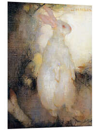 Foam board print White rabbit, standing