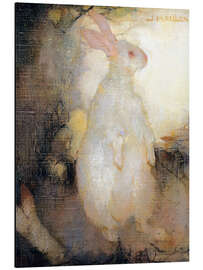 Magnettafel Weißes Kaninchen, stehend