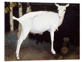 Gallery print Young white goat