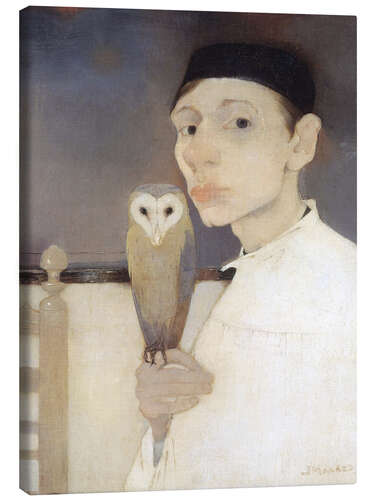 Canvas-taulu Self-Portrait with Owl