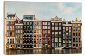 Quadro de madeira Colorful House Facade Amsterdam