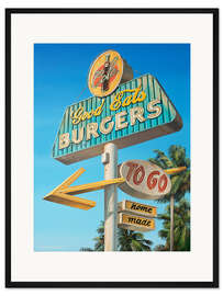 Gerahmter Kunstdruck Good Eats Burgers