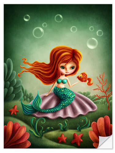 Selvklebende plakat Little mermaid