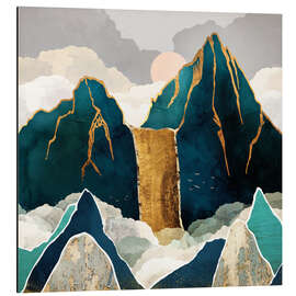 Aluminium print Golden Waterfall 