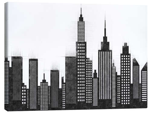 Canvas-taulu Black and White Sketch Of New York City Skyline