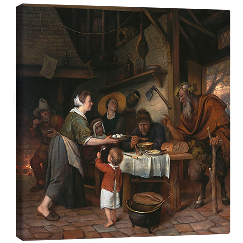 Canvas print The Satyr and the Peasant Family