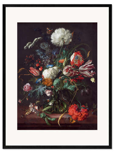 Framed art print Vase of flowers