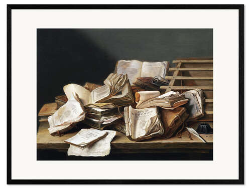 Framed art print Still Life with Books