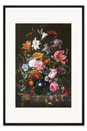 Gerahmter Kunstdruck Vase mit Blumen