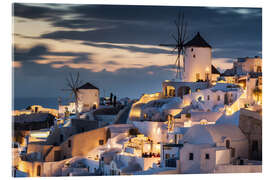 Stampa su vetro acrilico Windmills on Santorini