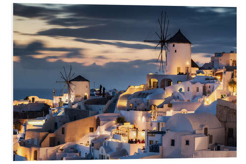 Quadro em PVC Windmills on Santorini