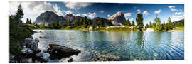 Acrylglas print Dolomites - Limides lake