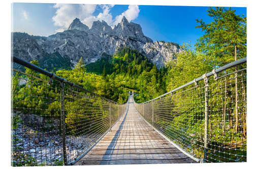 Acrylic print Suspension bridge in Berchtesgaden National Park