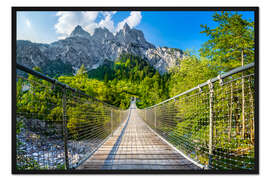 Gerahmter Kunstdruck Hängebrücke in Berchtesgaden