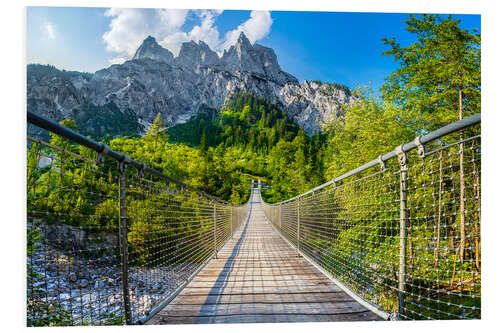 Hartschaumbild Hängebrücke in Berchtesgaden