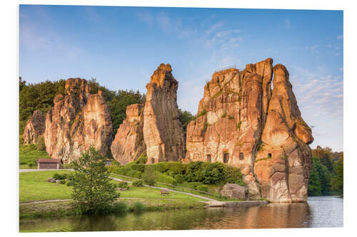 Foam board print Glowing rocks (Externsteine)