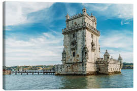Stampa su tela  Belem Tower of Saint Vincent (Torre de Belem) In Lisbon - Radu Bercan