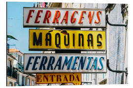 Magnettafel Bunte Werbeschilder in Lissabon