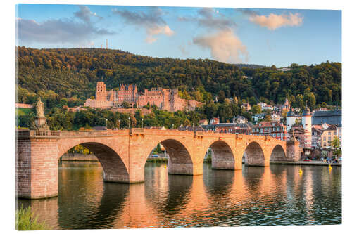 Acrylic print Heidelberg Old Bridge and Castle