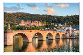 Wandbild  Heidelberg Alte Brücke und Schloss - Michael Valjak