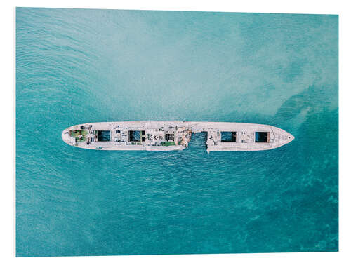 PVC-taulu Shipwreck In The Middle Of The Ocean