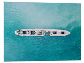 Stampa su PVC Shipwreck In The Middle Of The Ocean