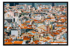 Gerahmter Kunstdruck Dächer von Lissabon
