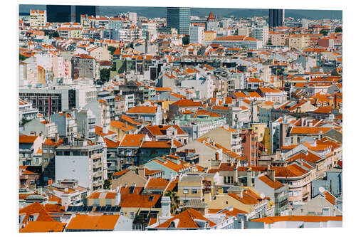 Foam board print Lisbon City Rooftops In Portugal