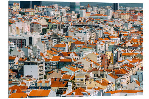 Stampa su plexi-alluminio Lisbon City Rooftops In Portugal