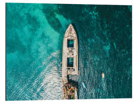 Aluminiumtavla The Shipwreck And The Ocean