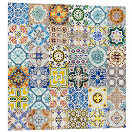 Foam board print Azulejos ceramic wall in Lisbon