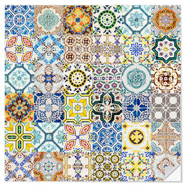 Wall sticker Azulejos ceramic wall in Lisbon