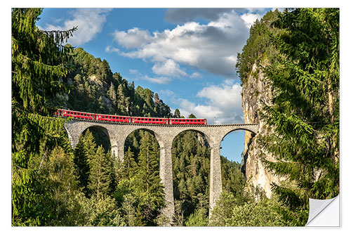 Vinilo para la pared Landwasser Viaduct Glacier Express