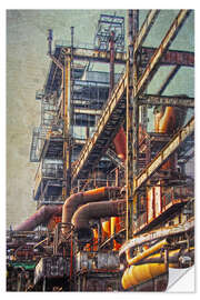 Wall sticker blast furnace plant