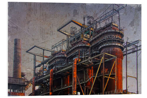 Foam board print blast furnace plant