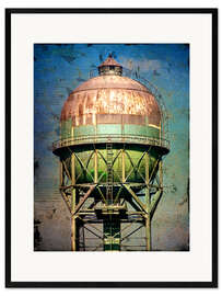 Ingelijste kunstdruk water tower