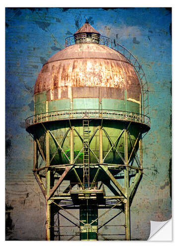 Muursticker water tower